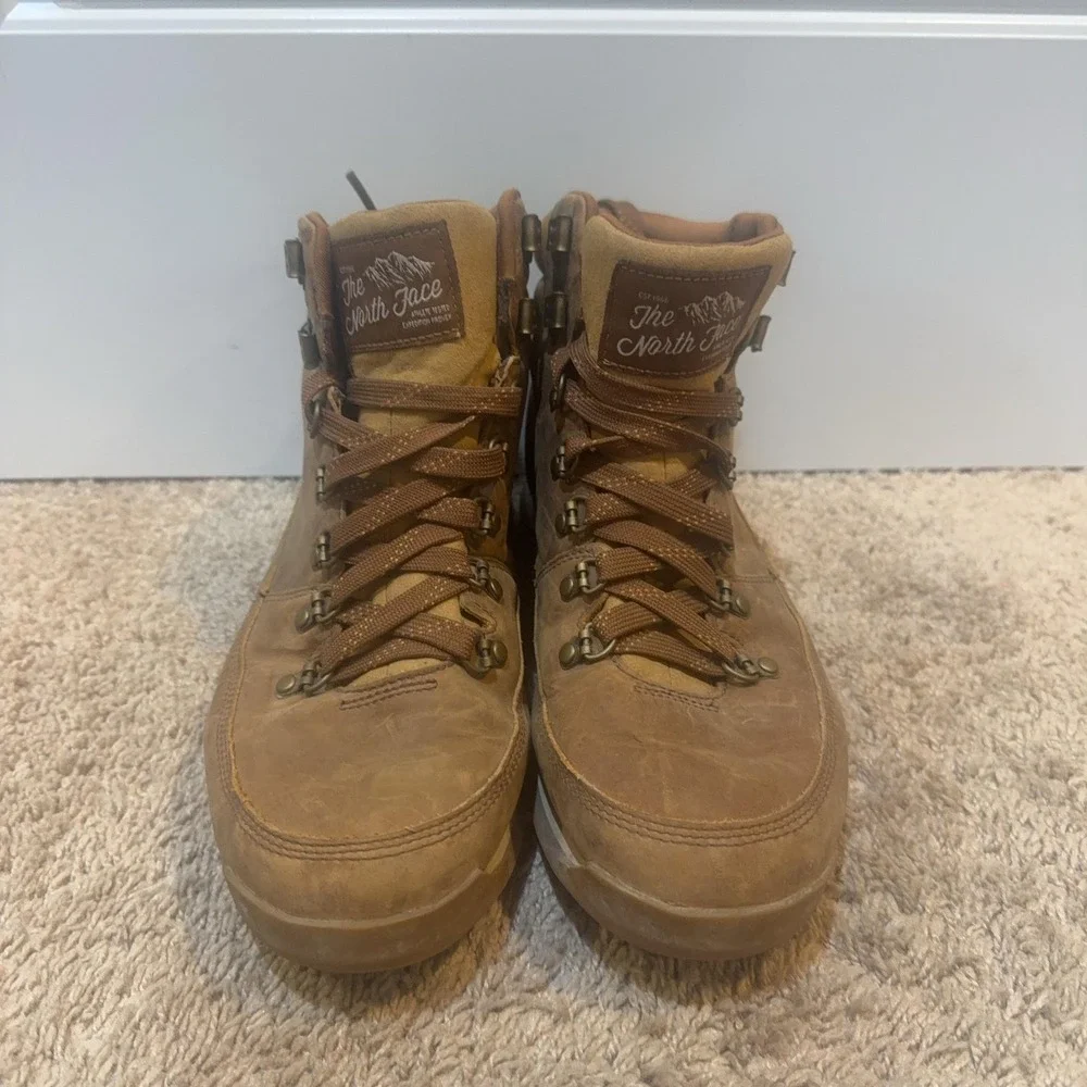 The North Face Boots Mens Size 9 Brown Leather Waterproof Snow Hiking Ankle